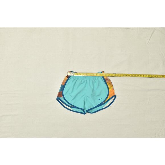 Nike Dri-FIT Women Blue Orange Running Shorts Regular Size S Athletic Polyester - Picture 3 of 8